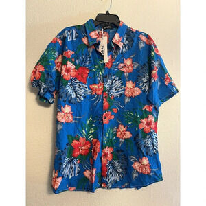 NWT Jogal Size Large Set Shirt And Shorts Tropical Floral Vacation